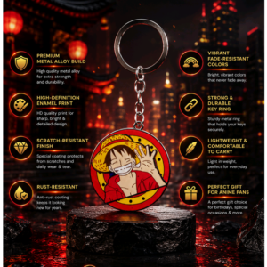 1 Luffy Anime Keychain – Premium Metal One Piece Keyring