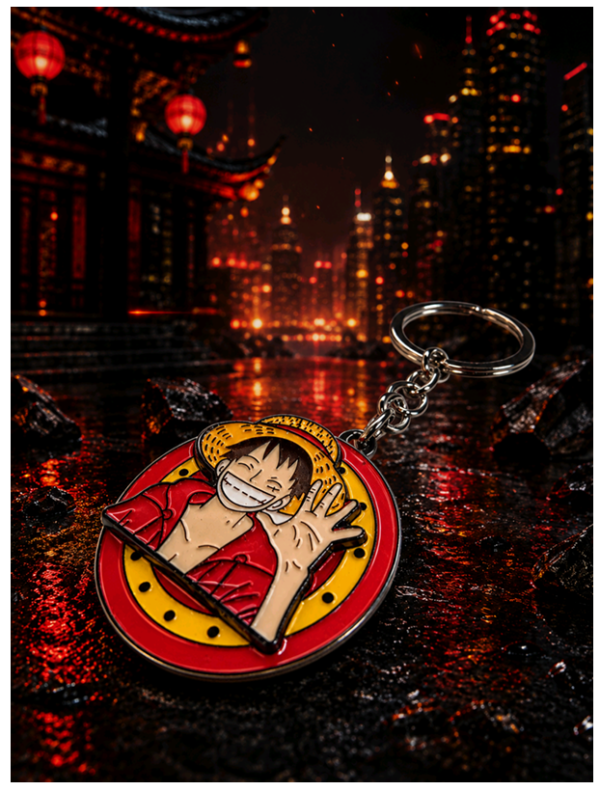 Luffy Anime Keychain – Premium Metal One Piece Keyring