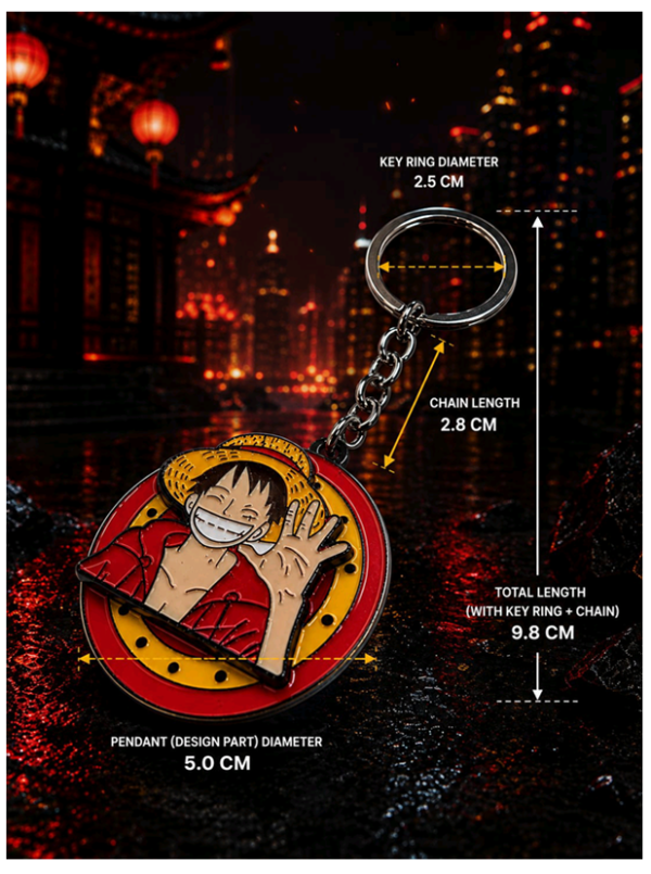 Luffy Anime Keychain – Premium Metal One Piece Keyring