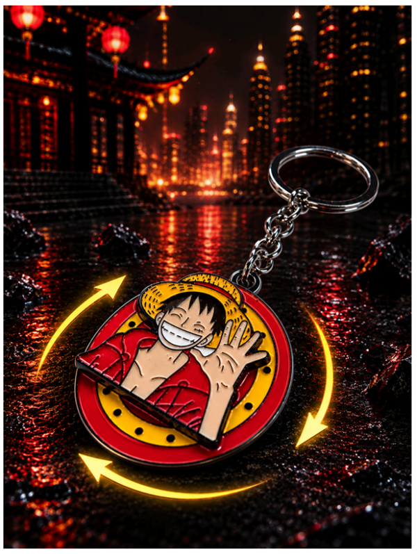 Luffy Anime Keychain – Premium Metal One Piece Keyring